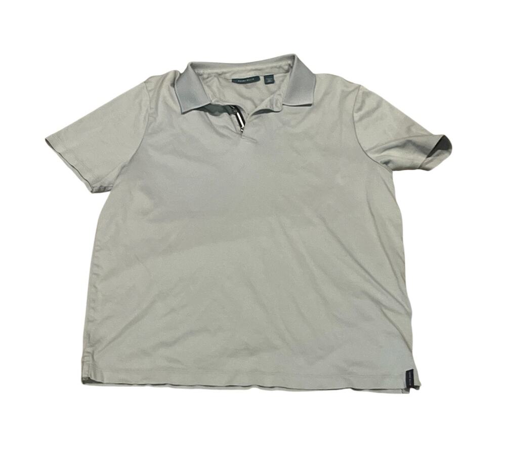 Perry Ellis Blue Polo Shirt Mens Large Golf Short Sleeve Classic Preppy Casual